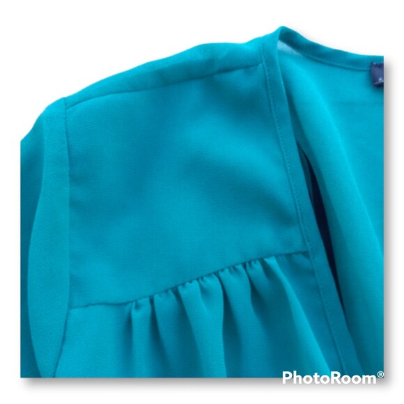 Forever 21 Medium Faux Wrap Style Romper -Color Bock-Sheer-Pockets-Minimal - Picture 3 of 6